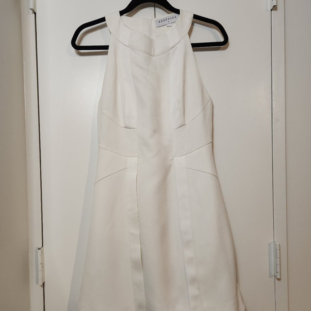 White sleeveless midi dress